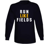 Justin Fields Run Like Fields Pittsburgh Football Fan T Shirt