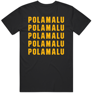 Troy Polamalu X5 Pittsburgh Football Fan T Shirt