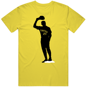 Roberto Clemente Silhouette Pittsburgh Baseball Fan T Shirt