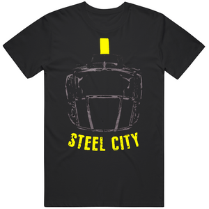 Pittsburgh Football Fan Helmet Silhouette T Shirt