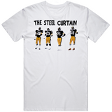 The Steel Curtain Pittsburgh Football Fan Retro Sign T Shirt
