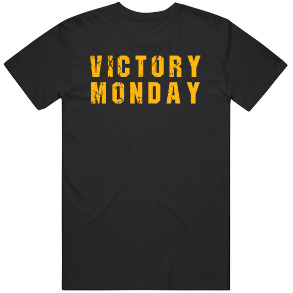 Victory Monday Pittsburgh Football Fan Distressed T Shirt
