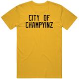 City Of Champyinz Pittsburgh Hockey Fan Distressed V2 T Shirt