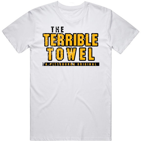 Pittsburgh Terrible Towel Football Fan Distressed T Shirt