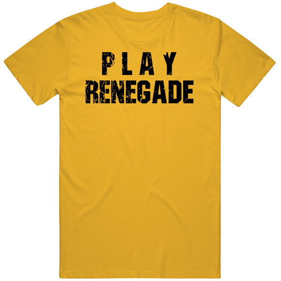 Play Renegade Pittsburgh Football Fan Distressed V2 T Shirt