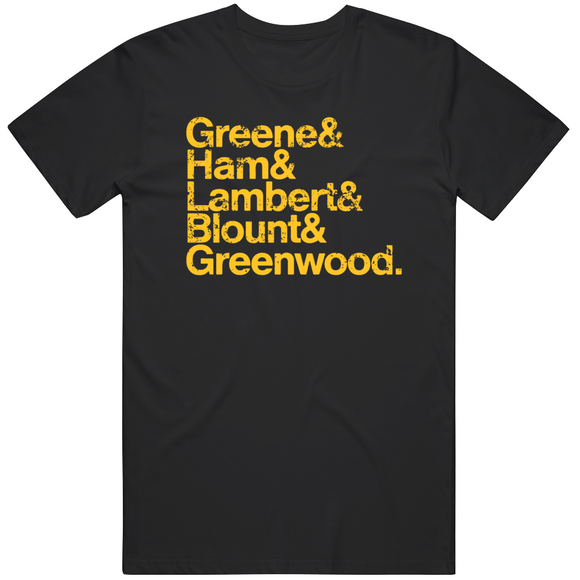 The Steel Curtain Names Pittsburgh 70s Football Fan T Shirt