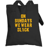 On Sundays We Wear Black Pittsburgh Football Fan Distressed T Shirt