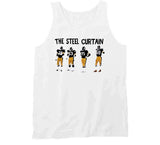 The Steel Curtain Pittsburgh Football Fan Retro Sign T Shirt