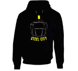 Pittsburgh Football Fan Helmet Silhouette T Shirt