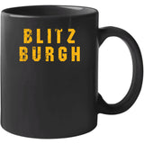 Blitzburgh Pittsburgh Football Fan Distressed T Shirt