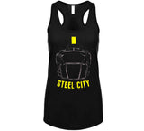 Pittsburgh Football Fan Helmet Silhouette T Shirt