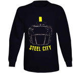 Pittsburgh Football Fan Helmet Silhouette T Shirt