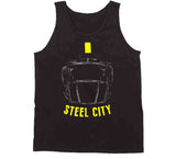 Pittsburgh Football Fan Helmet Silhouette T Shirt