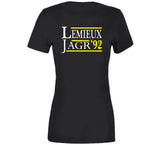 Retro Lemieux Jagr 92 Pittsburgh Hockey Fan T Shirt