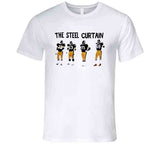 The Steel Curtain Pittsburgh Football Fan Retro Sign T Shirt