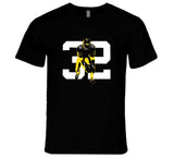 Franco Harris 32 Goat Immaculate Reception 50th Anniversary Pittsburgh Football Fan T Shirt