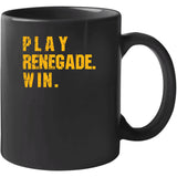 Play Renegade Win Pittsburgh Football Fan Distressed T Shirt
