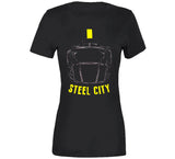 Pittsburgh Football Fan Helmet Silhouette T Shirt