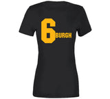 Sixburgh Six Titles Pittsburgh Football Fan T Shirt