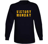 Victory Monday Pittsburgh Football Fan Distressed T Shirt