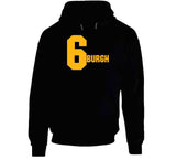 Sixburgh Six Titles Pittsburgh Football Fan T Shirt