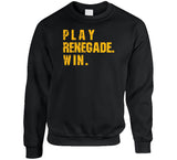 Play Renegade Win Pittsburgh Football Fan Distressed T Shirt