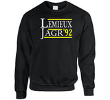 Retro Lemieux Jagr 92 Pittsburgh Hockey Fan T Shirt