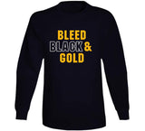 Bleed Black And Gold Pittsburgh Football Fan T Shirt