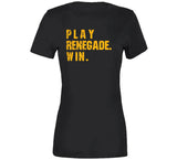 Play Renegade Win Pittsburgh Football Fan Distressed T Shirt