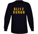 Blitzburgh Pittsburgh Football Fan Distressed T Shirt