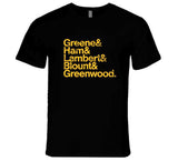 The Steel Curtain Names Pittsburgh 70s Football Fan T Shirt