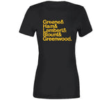 The Steel Curtain Names Pittsburgh 70s Football Fan T Shirt