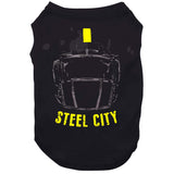Pittsburgh Football Fan Helmet Silhouette T Shirt