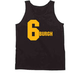 Sixburgh Six Titles Pittsburgh Football Fan T Shirt