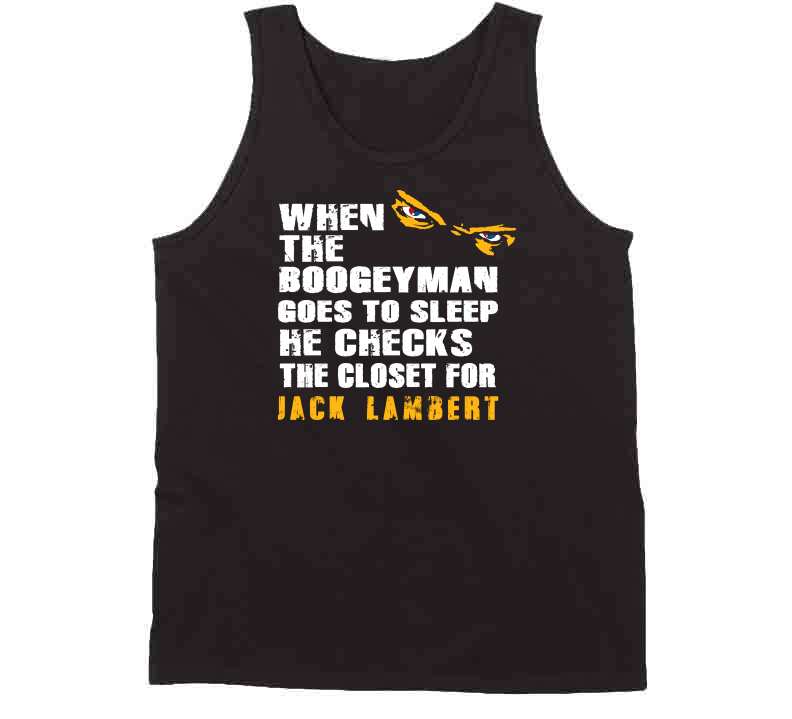 theSteelCityTshirts Jack Lambert Boogeyman Pittsburgh Football Fan T Shirt Tanktop / Black / Small