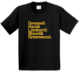 The Steel Curtain Names Pittsburgh 70s Football Fan T Shirt